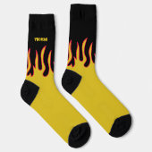 Flame Socks Personalized Yellow and Black ソックス (右)