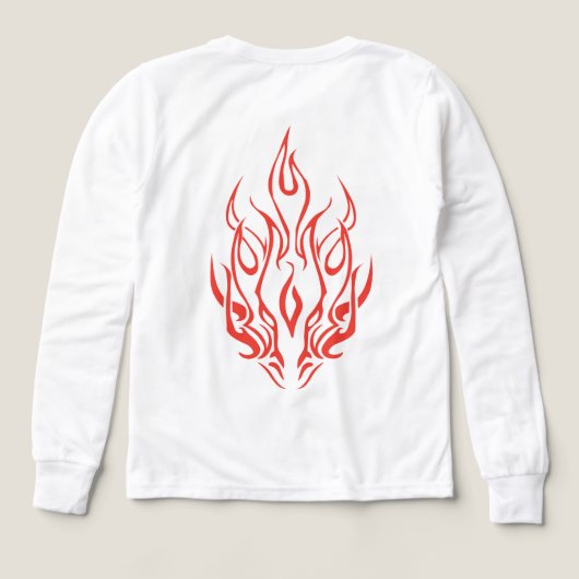 Flame Spirit Face | Tribal Fire Silhouette Art (デザイン背面)