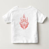 Flame Spirit Face | Tribal Fire Silhouette Art トドラーTシャツ (裏面)