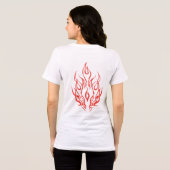 Flame Spirit Face | Tribal Fire Silhouette Art トライブレンドＴシャツ (裏面全面)