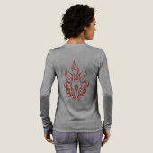 Flame Spirit Face | Tribal Fire Silhouette Art トライブレンドＴシャツ (背面全体)