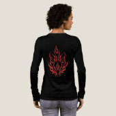 Flame Spirit Face | Tribal Fire Silhouette Art トライブレンドＴシャツ (背面全体)