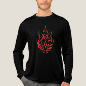Flame Spirit Face | Tribal Fire Silhouette Art トライブレンドＴシャツ (正面)