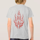 Flame Spirit Face | Tribal Fire Silhouette Art トライブレンドＴシャツ (裏面)