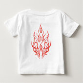 Flame Spirit Face | Tribal Fire Silhouette Art ベビーTシャツ (裏面)