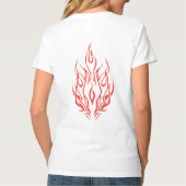 Flame Spirit Face | Tribal Fire Silhouette Art Tシャツ (裏面)