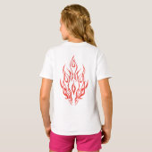 Flame Spirit Face | Tribal Fire Silhouette Art Tシャツ (裏面フル)