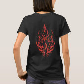 Flame Spirit Face | Tribal Fire Silhouette Art Tシャツ (裏面)