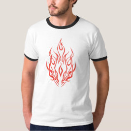 Flame Spirit Face | Tribal Fire Silhouette Art Tシャツ