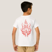 Flame Spirit Face | Tribal Fire Silhouette Art Tシャツ (裏面フル)