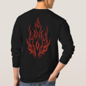 Flame Spirit Face | Tribal Fire Silhouette Art Tシャツ (裏面)