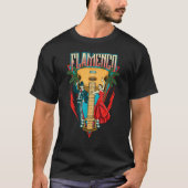 Flamenco Dance Spanish Dancing Style Fun Music Gui Tシャツ (正面)