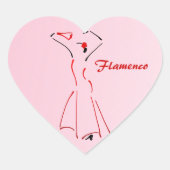 Flamenco Dancer with Customizable文字 ハートシール (正面)