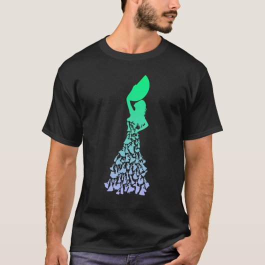 Flamenco Icons T-shirt for Flamenco Dancer Girls F Tシャツ (正面)