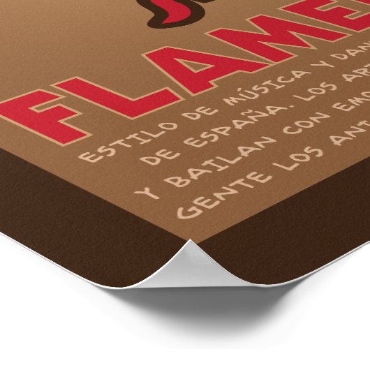 FLAMENCO poster (versión en español) ポスター (角)
