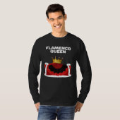 Flamenco Queen Girls Flamenco  Womens Flamenco Tシャツ (正面フル)