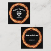 Flamesクリエイティブユニークトレンディーロゴの追加 スクエア名刺 (正面/裏面)