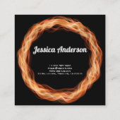 Flamesクリエイティブユニークトレンディーロゴの追加 スクエア名刺 (裏面)