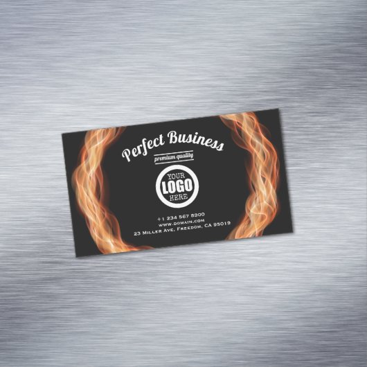 Flamesクリエイティブユニークトレンディーロゴの追加 マグネット名刺 (インサイチュ)