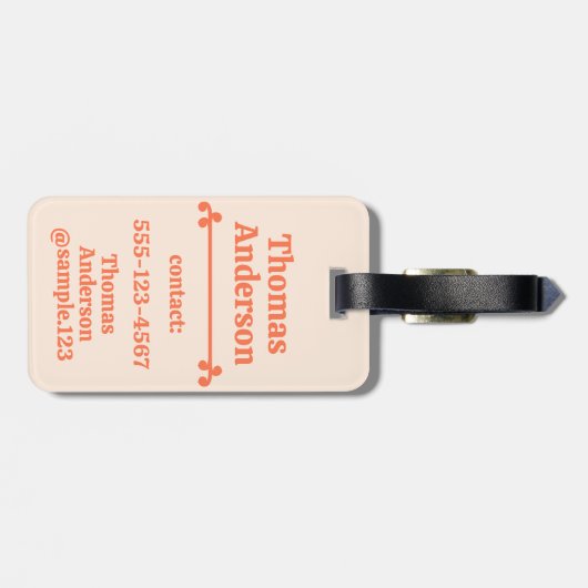 Flames of a Candle Color Combination ラゲッジタグ (裏面横)