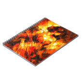 Flames of Passion Abstract Art Notebook  ノートブック (左側)