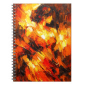 Flames of Passion Abstract Art Notebook  ノートブック (正面)
