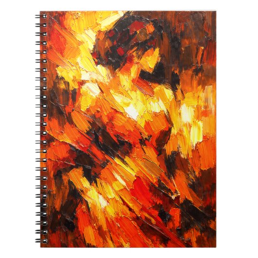 Flames of Passion Abstract Art Notebook  ノートブック (正面)