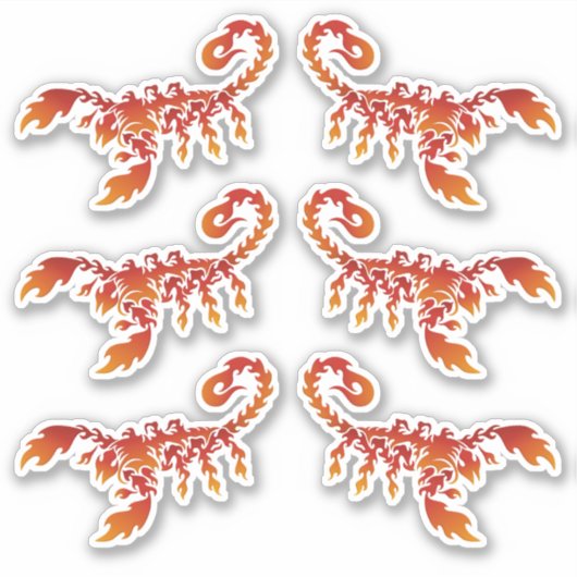 Flames Scorpionステッカーセット シール (正面)