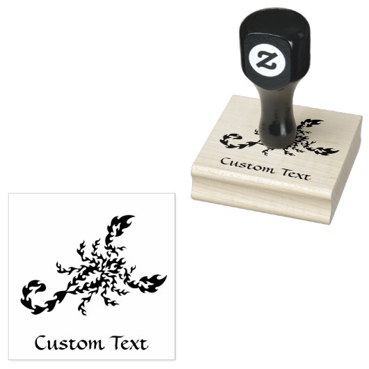 Flames Scorpion ラバースタンプ (押印)