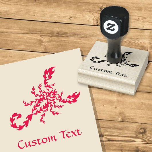 Flames Scorpion ラバースタンプ