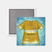 Flames Shield Firefighter マグネット (正面/裏面)