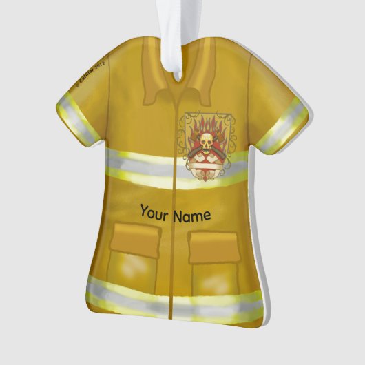 Flames Shield Firefighter ornament  オーナメント (正面)