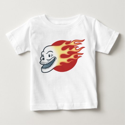 Flameskull -レトロ ベビーTシャツ (正面)