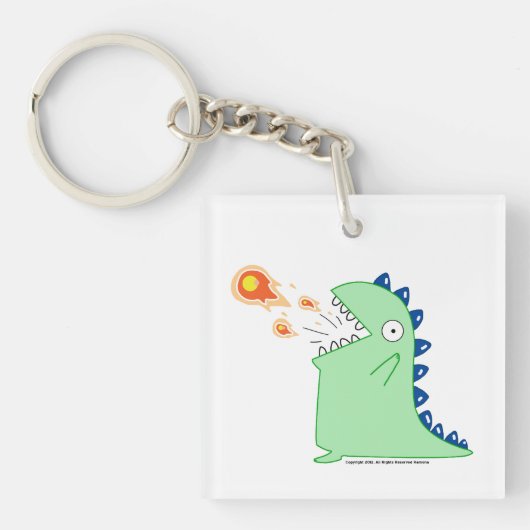 FlameyドラゴンのアクリルKeychain キーホルダー (正面)