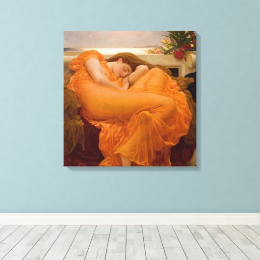 Flaming 6月(by Frederic Leighton) キャンバスプリント (インサイチュ (ウッドフロア))