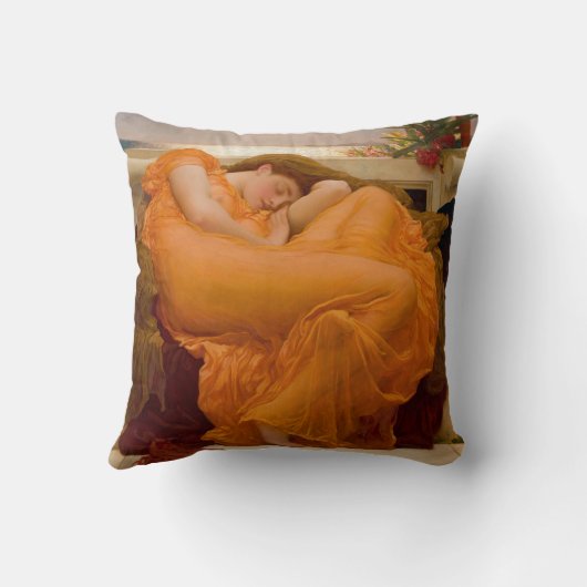 Flaming 6月(by Frederic Leighton) クッション (裏面)