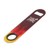 Flaming Bar Blade Opener — Custom BBQ Steak House スピード栓抜き (正面アングル)