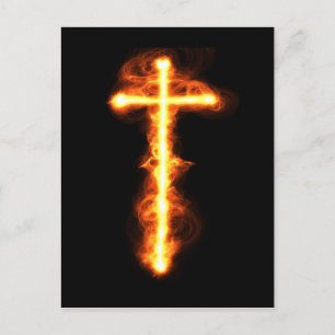 Flaming Crossポストカード ポストカード