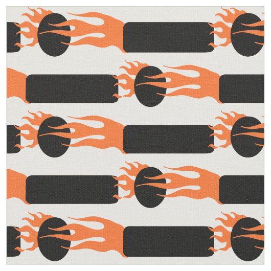 Flaming DitとDah Hamラジオ生地 ファブリック (クローズアップ)