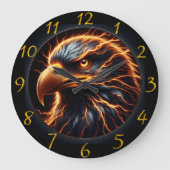 Flaming Eagle Soaring ラージ壁時計 (正面)