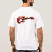 Flaming Electric Guitar T-Shirt | Rock Music Flame Tシャツ (裏面)