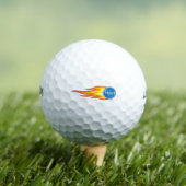 Flaming Fireballの設計カスタムおよびパーソナライズされた設計 ゴルフボール (インサイチュ 木)