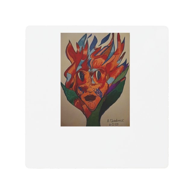 Flaming Flower Animation  メタルプリント (正面)