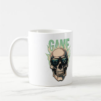 Flaming Gamer Skull – Retro Gaming Power コーヒーマグカップ