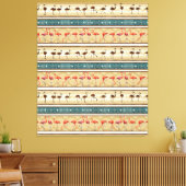 Flaming Go Lover Gift、かわいいフラミンゴ柄ギフト キャンバスプリント (インサイチュ (リビング))