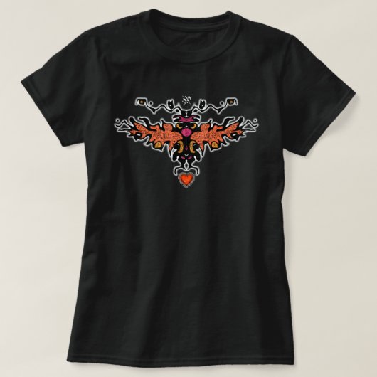 Flaming harpyカラフルカッコいいスケッチv4 Tシャツ (デザイン正面)