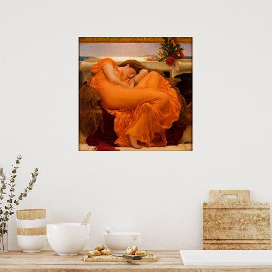 Flaming June by Frederic Leighton ポスター (キッチン)