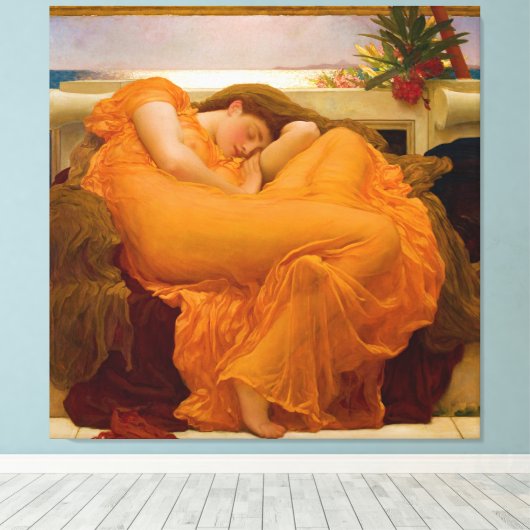 Flaming June by Sir Frederic Leighton キャンバスプリント (インサイチュ (ウッドフロア))