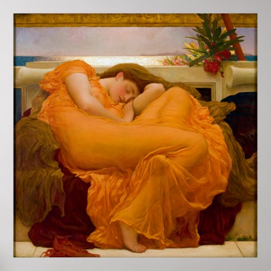 Flaming June by Sir Frederic Leighton ポスター (正面)