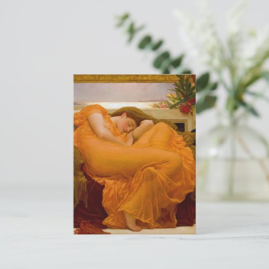 Flaming June by Sir Frederic Leighton ポストカード (スタンド正面)